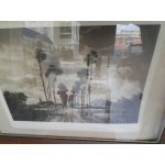 Много стара литография от Испания в още по стара рамка - 3830